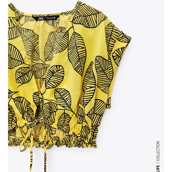 ZARA Linen Blend Top - Picture 7 of 8